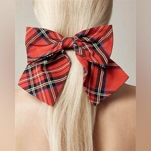 J.Crew Oversized tartan bow hair clip BV477